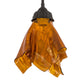 Meyda Lighting Taste of Honey 9" Oil Rubbed Bronze Pendant Light With Honey Art Shade Glass