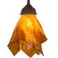 Meyda Lighting Taste of Honey 9" Oil Rubbed Bronze Pendant Light With Honey Art Shade Glass