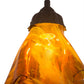 Meyda Lighting Taste of Honey 9" Oil Rubbed Bronze Pendant Light With Honey Art Shade Glass
