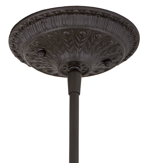Meyda Lighting Taste of Honey 9" Oil Rubbed Bronze Pendant Light With Honey Art Shade Glass