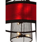 Meyda Lighting Tavern 48" 9-Light Cafe Noir Pendant Light With Cherry Rainfall Idalight Shade Glass