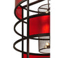 Meyda Lighting Tavern 48" 9-Light Cafe Noir Pendant Light With Cherry Rainfall Idalight Shade Glass