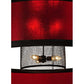 Meyda Lighting Tavern 48" 9-Light Cafe Noir Pendant Light With Cherry Rainfall Idalight Shade Glass