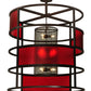 Meyda Lighting Tavern 48" 9-Light Cafe Noir Pendant Light With Cherry Rainfall Idalight Shade Glass