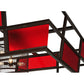 Meyda Lighting Tavern 85" 8-Light Cafe Noir Flush Mount Light With Cerise Idalight Shade Glass