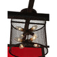 Meyda Lighting Tavern 85" 8-Light Cafe Noir Flush Mount Light With Cerise Idalight Shade Glass