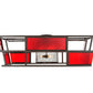 Meyda Lighting Tavern 85" 8-Light Cafe Noir Flush Mount Light With Cerise Idalight Shade Glass