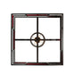 Meyda Lighting Tavern 85" 8-Light Cafe Noir Flush Mount Light With Cerise Idalight Shade Glass