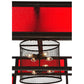 Meyda Lighting Tavern 85" 8-Light Cafe Noir Flush Mount Light With Cerise Idalight Shade Glass