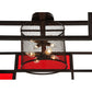Meyda Lighting Tavern 85" 8-Light Cafe Noir Flush Mount Light With Cerise Idalight Shade Glass