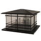 Meyda Lighting Tea House 47" 4-Light Craftsman Brown Outdoor Pier Mount Light With Clear Seeded Shade Glass