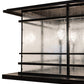 Meyda Lighting Tea House 47" 4-Light Craftsman Brown Outdoor Pier Mount Light With Clear Seeded Shade Glass