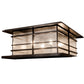Meyda Lighting Tea House 48" 4-Light Craftsman Brown Outdoor Pier Mount Light With Clear Seeded Shade Glass