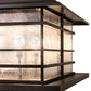 Meyda Lighting Tea House 48" 4-Light Craftsman Brown Outdoor Pier Mount Light With Clear Seeded Shade Glass