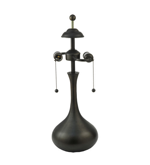 Meyda Lighting Teardrop 21" 2-Light Craftsman Brown Table Lamp Base