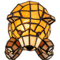 Meyda Lighting Teddy Bear 7" Accent Table Lamp With Amber Shade Glass