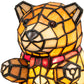 Meyda Lighting Teddy Bear 7" Accent Table Lamp With Amber Shade Glass