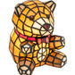 Meyda Lighting Teddy Bear 7" Accent Table Lamp With Amber Shade Glass