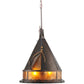 Meyda Lighting Teepee 16" 2-Light Mahogany Bronze Athabasca Pendant Light With Amber Mica Shade Glass