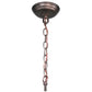 Meyda Lighting Teepee 16" 2-Light Mahogany Bronze Athabasca Pendant Light With Amber Mica Shade Glass