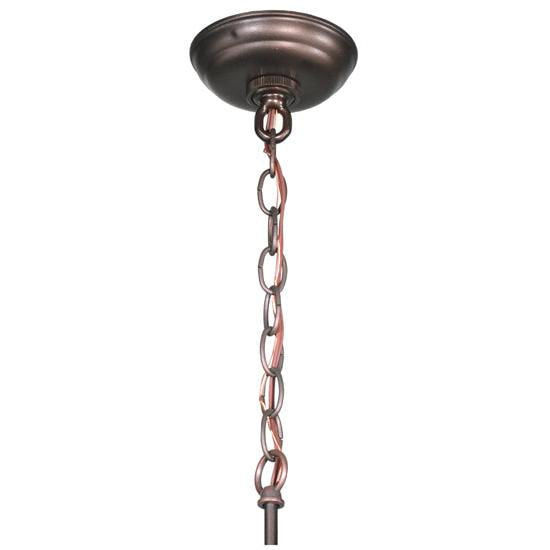 Meyda Lighting Teepee 16" 2-Light Mahogany Bronze Athabasca Pendant Light With Amber Mica Shade Glass