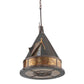 Meyda Lighting Teepee 16" 2-Light Mahogany Bronze Athabasca Pendant Light With Amber Mica Shade Glass