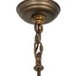 Meyda Lighting Teepee 20" 4-Light Antique Copper Buffalo Pendant Light With Amber Mica Shade Glass