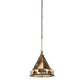 Meyda Lighting Teepee 20" 4-Light Antique Copper Buffalo Pendant Light With Silver Mica Shade Glass