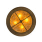 Meyda Lighting Teepee 24" 4-Light Antique Copper Buffalo Pendant Light With Amber Mica Shade Glass