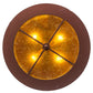 Meyda Lighting Teepee 24" 4-Light Rust Buffalo Pendant Light With Amber Mica Shade Glass