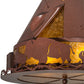 Meyda Lighting Teepee 24" 4-Light Rust Buffalo Pendant Light With Amber Mica Shade Glass