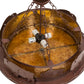 Meyda Lighting Teepee 24" 4-Light Rust Buffalo Pendant Light With Amber Mica Shade Glass