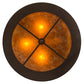 Meyda Lighting Teepee 24" 4-Light Timeless Bronze Buffalo Pendant Light With Amber Mica Shade Glass