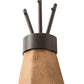 Meyda Lighting Teepee 8" Timeless Bronze Regalia Wall Sconce With Faux Rawhide & Blue Green Art Shade