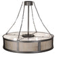 Meyda Lighting Telluride Magic 42" 16-Light Solar Black & Natural Iron Pendant Light With Sahara Taupe Idalight Shade