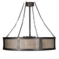 Meyda Lighting Telluride Magic 42" 16-Light Solar Black & Natural Iron Pendant Light With Sahara Taupe Idalight Shade