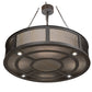 Meyda Lighting Telluride Magic 42" 16-Light Solar Black & Natural Iron Pendant Light With Sahara Taupe Idalight Shade