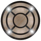Meyda Lighting Telluride Magic 42" 16-Light Solar Black & Natural Iron Pendant Light With Sahara Taupe Idalight Shade