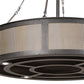 Meyda Lighting Telluride Magic 42" 16-Light Solar Black & Natural Iron Pendant Light With Sahara Taupe Idalight Shade