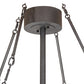 Meyda Lighting Telluride Magic 42" 16-Light Solar Black & Natural Iron Pendant Light With Sahara Taupe Idalight Shade