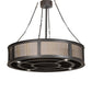 Meyda Lighting Telluride Magic 42" 16-Light Solar Black & Natural Iron Pendant Light With Sahara Taupe Idalight Shade
