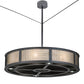 Meyda Lighting Telluride Magic 49" 12-Light Natural Iron Pendant Light With Sahara Taupe Idalight & Crystal Idalight Shade
