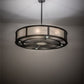 Meyda Lighting Telluride Magic 49" 12-Light Natural Iron Pendant Light With Sahara Taupe Idalight & Crystal Idalight Shade