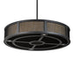 Meyda Lighting Telluride Magic 49" 12-Light Natural Iron Pendant Light With Sahara Taupe Idalight & Crystal Idalight Shade