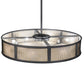 Meyda Lighting Telluride Magic 49" 12-Light Natural Iron Pendant Light With Sahara Taupe Idalight & Crystal Idalight Shade