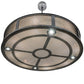 Meyda Lighting Telluride Magic 49" 12-Light Natural Iron Pendant Light With Sahara Taupe Idalight & Crystal Idalight Shade