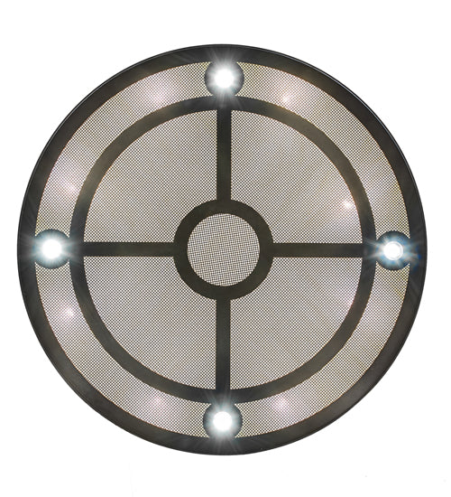 Meyda Lighting Telluride Magic 49" 12-Light Natural Iron Pendant Light With Sahara Taupe Idalight & Crystal Idalight Shade
