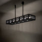 Meyda Lighting Telluride Magic 72" 11-Light Natural Iron & Solar Black Island Pendant Light