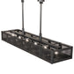 Meyda Lighting Telluride Magic 72" 11-Light Natural Iron & Solar Black Island Pendant Light