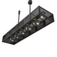 Meyda Lighting Telluride Magic 72" 11-Light Natural Iron & Solar Black Island Pendant Light